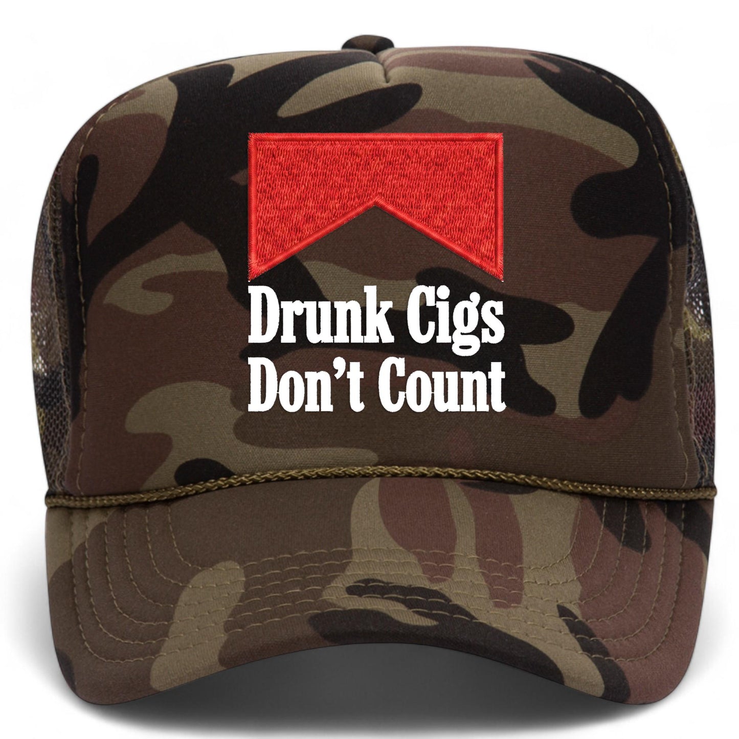 Drunk Cigs Don't Count Mesh Back Hat