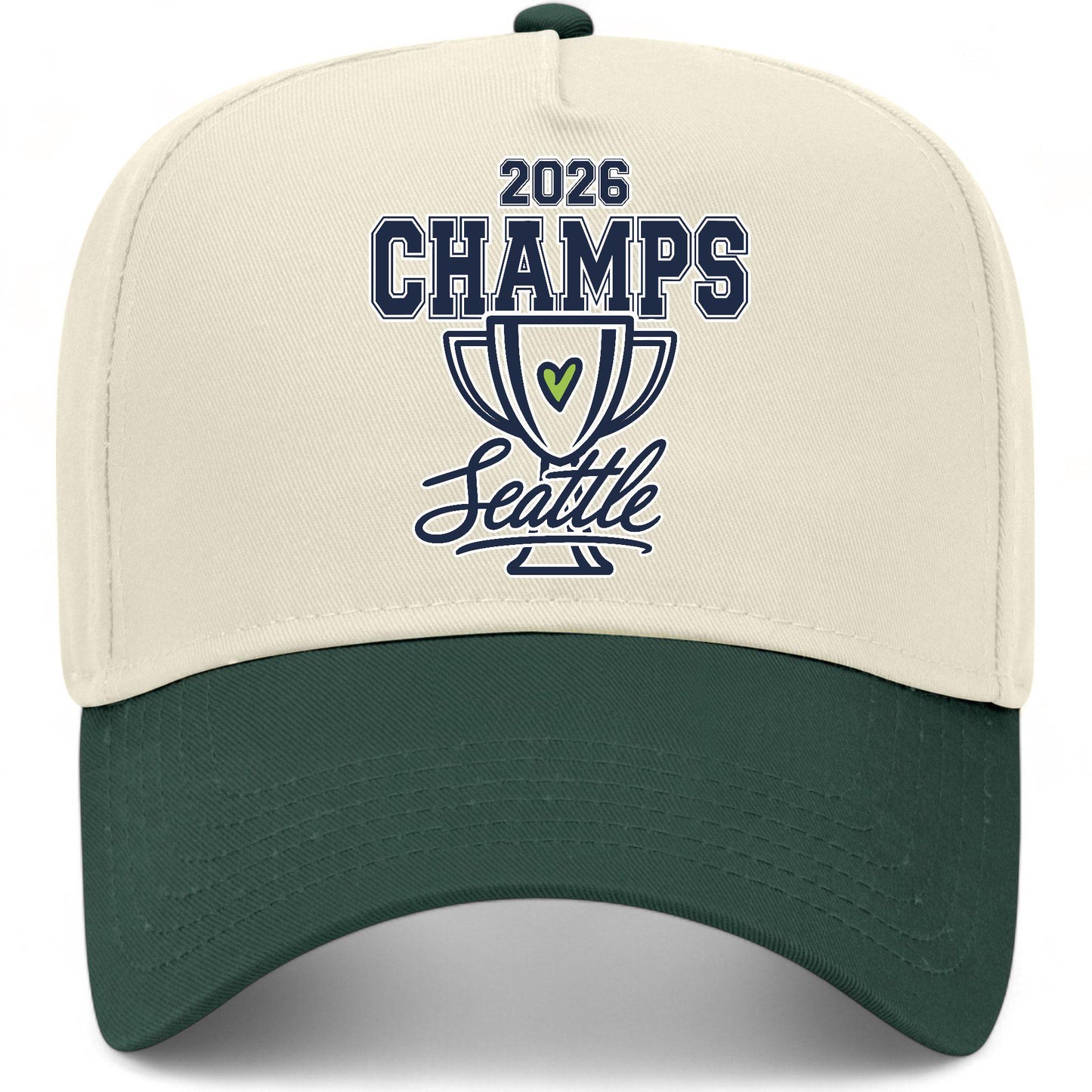 Seattle Football 2026 Champions Go Heart Hat
