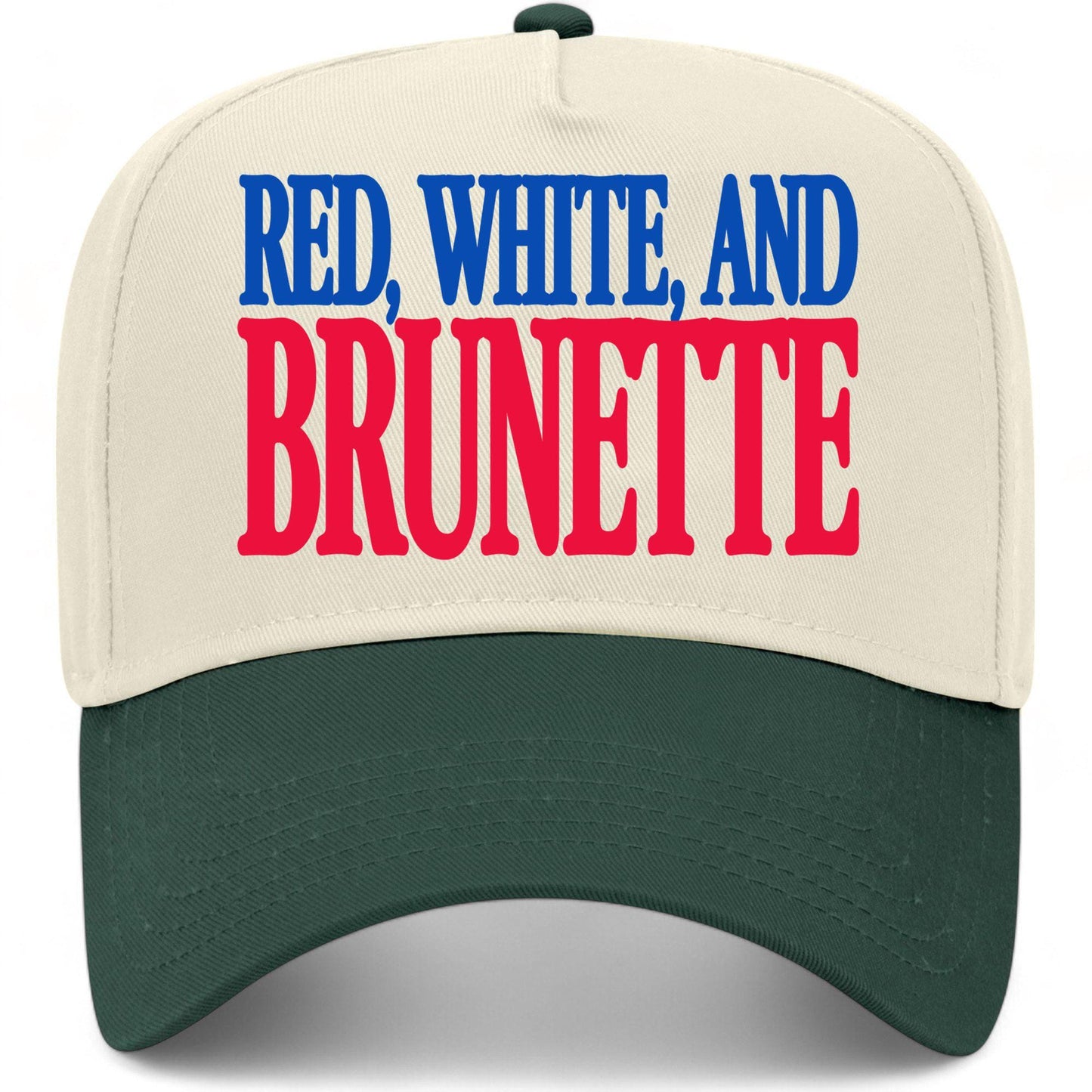 Red, White, and Brunette Hat