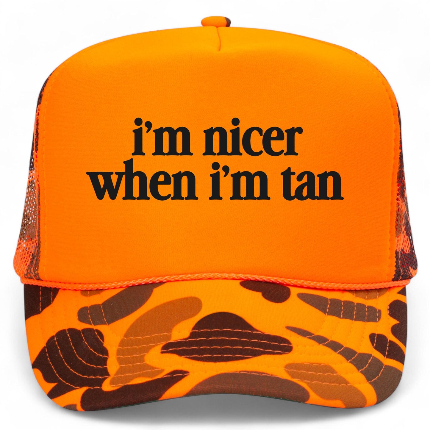 I'm Nicer When I'm Tan Mesh Back Hat