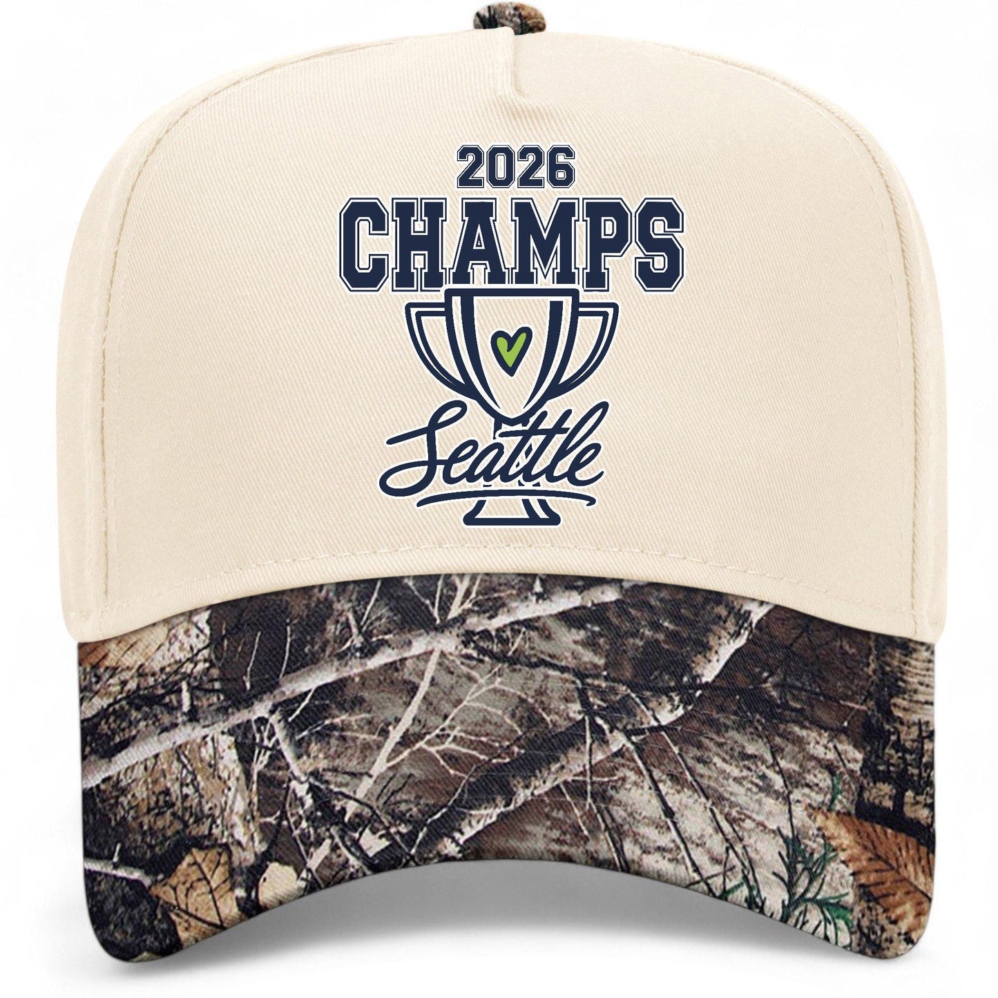 Seattle Football 2026 Champions Go Heart Hat