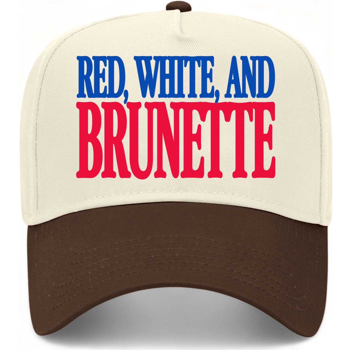 Red, White, and Brunette Hat