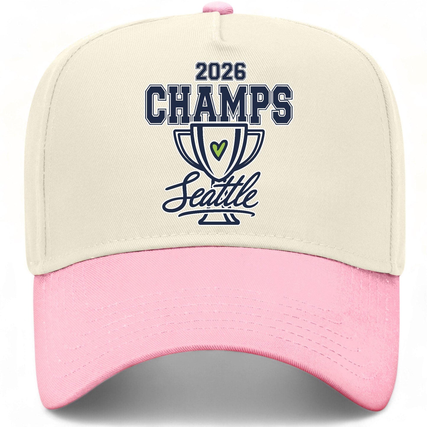 Seattle Football 2026 Champions Go Heart Hat