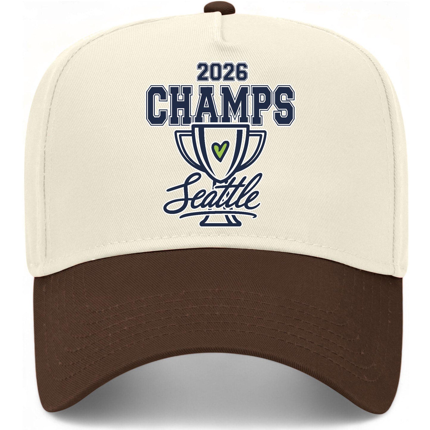 Seattle Football 2026 Champions Go Heart Hat