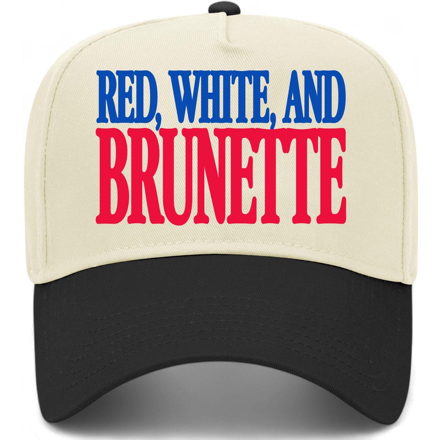 Red, White, and Brunette Hat