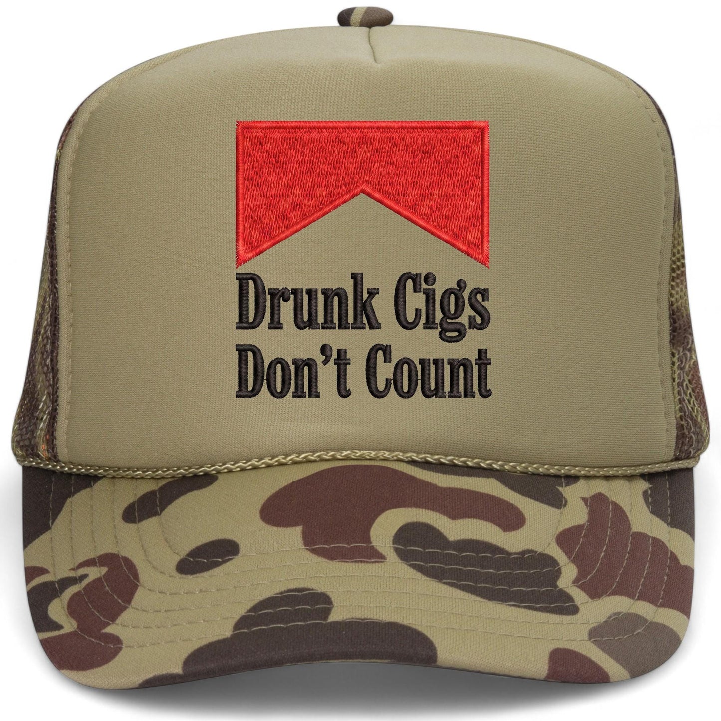 Drunk Cigs Don't Count Mesh Back Hat
