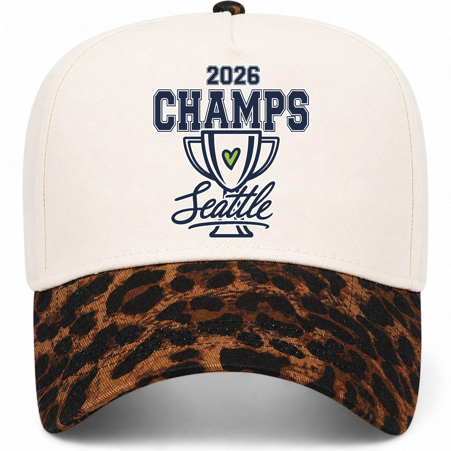 Seattle Football 2026 Champions Go Heart Hat