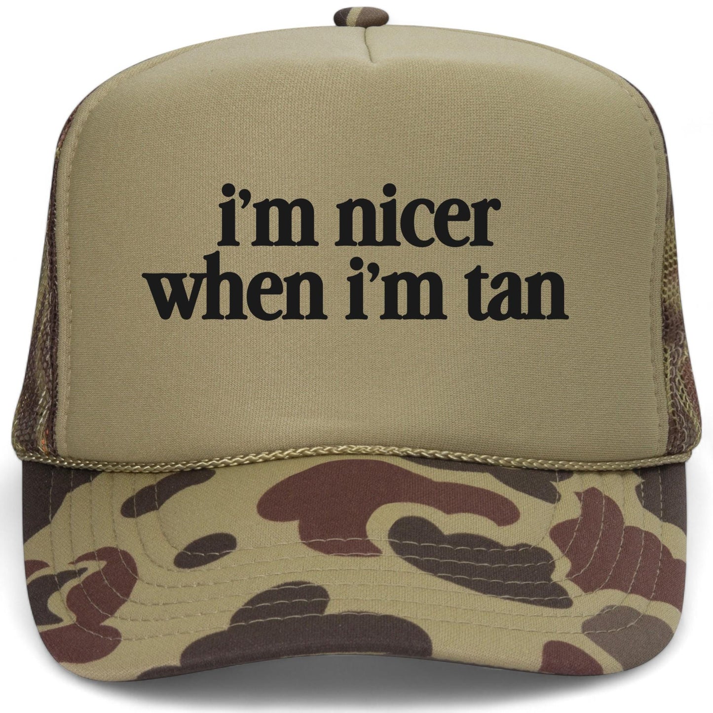 I'm Nicer When I'm Tan Mesh Back Hat