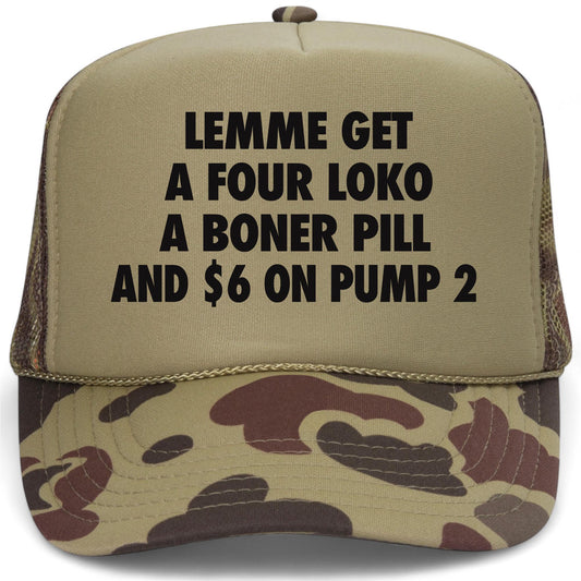 Lemme Get 6 On Pump 2 Mesh Back Hat