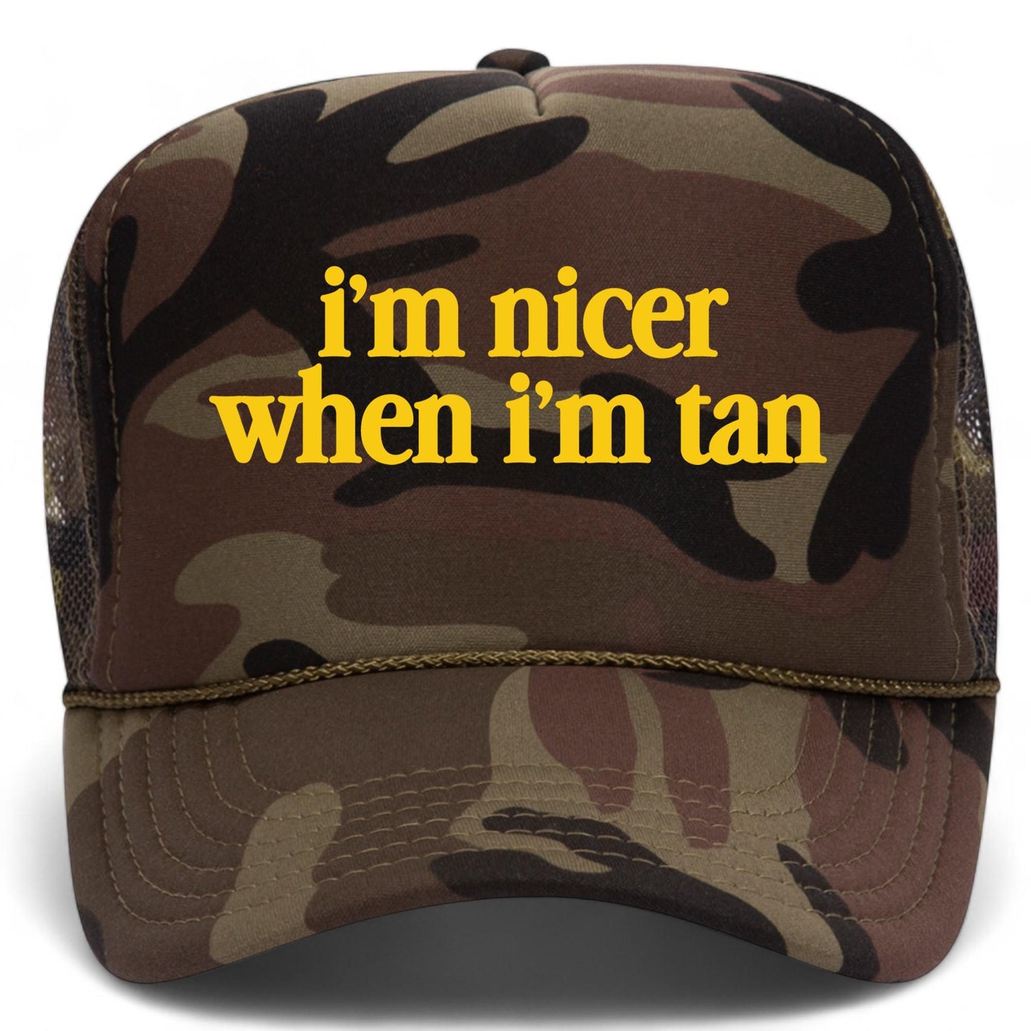 I'm Nicer When I'm Tan Mesh Back Hat