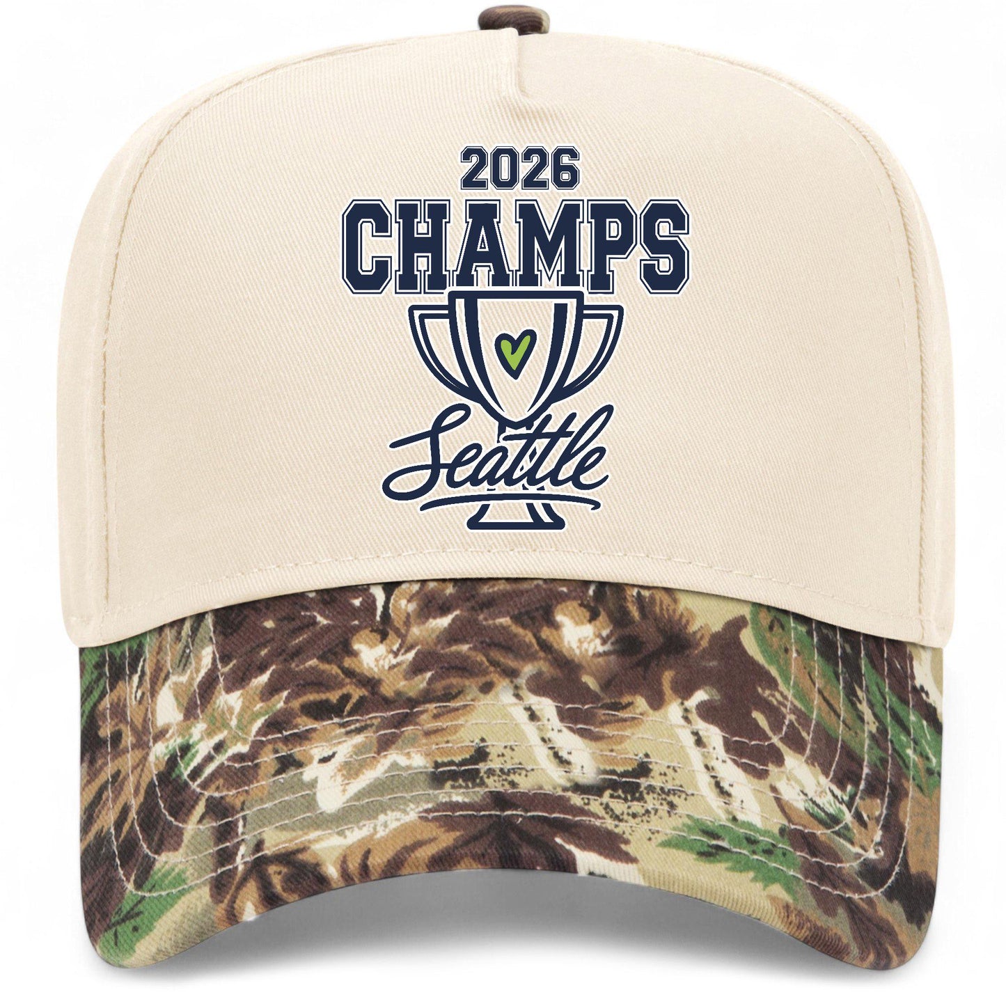 Seattle Football 2026 Champions Go Heart Hat