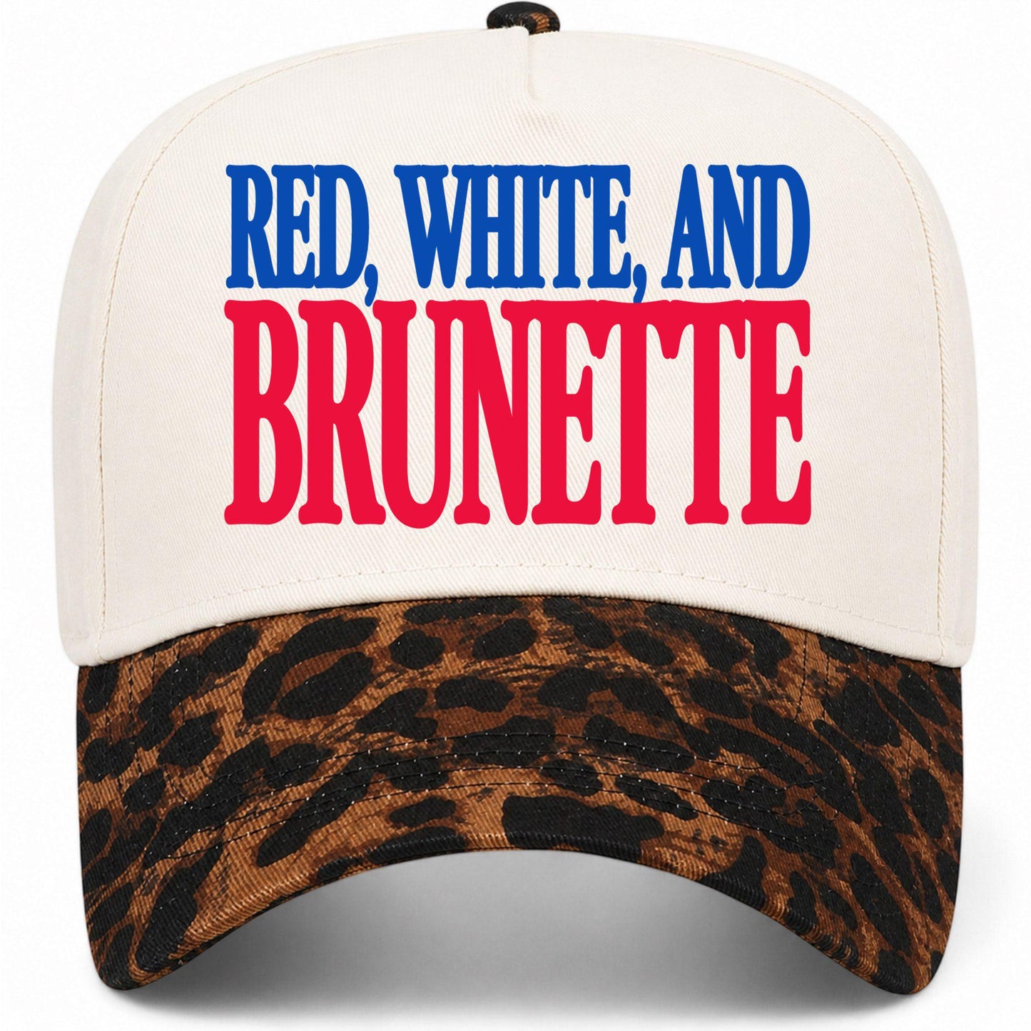 Red, White, and Brunette Hat