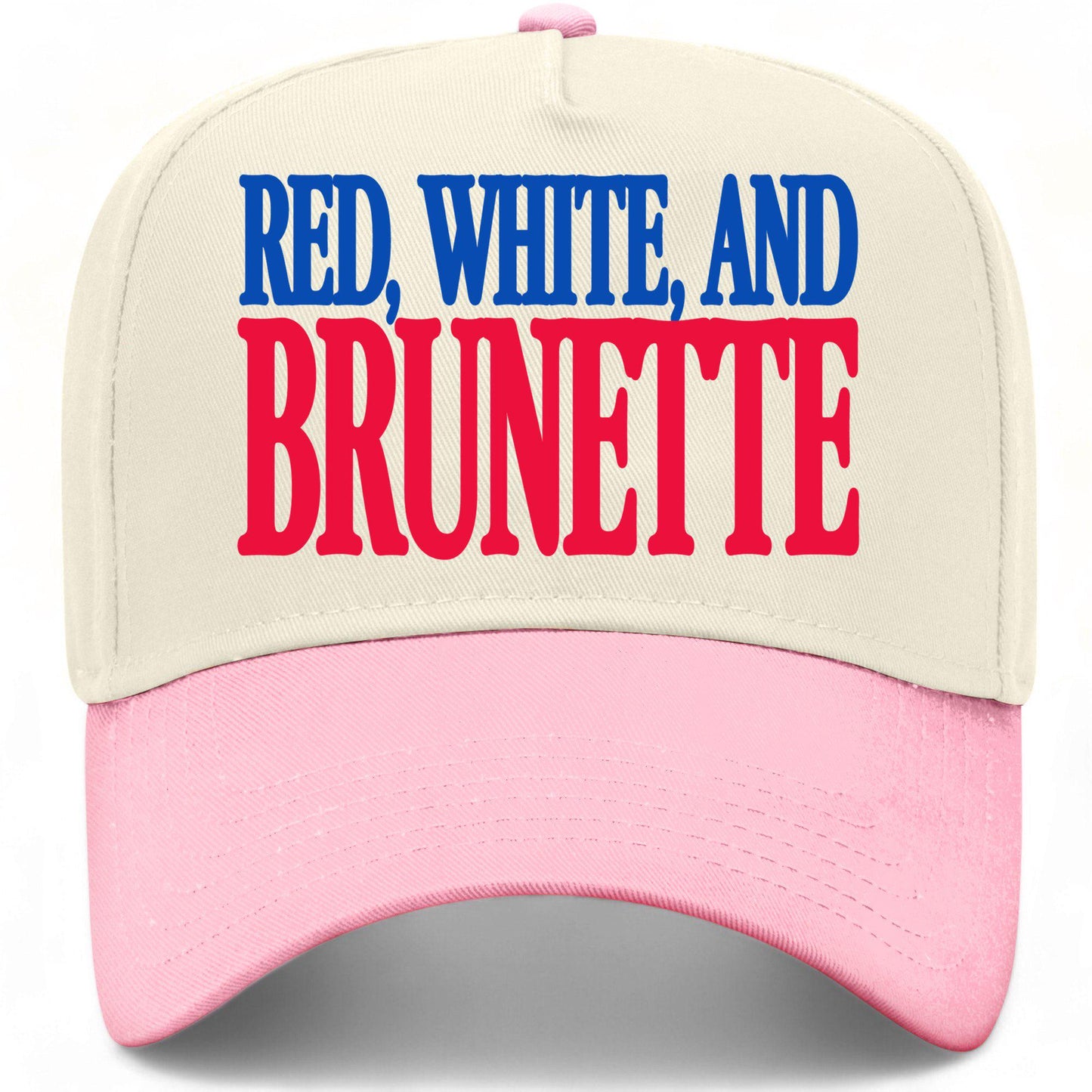 Red, White, and Brunette Hat